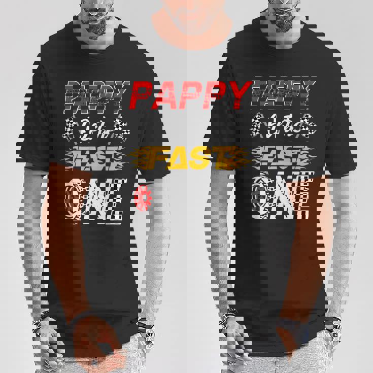 Pappy Of The Fast One 1St Birthday Race Car Family T-Shirt Unique Gifts