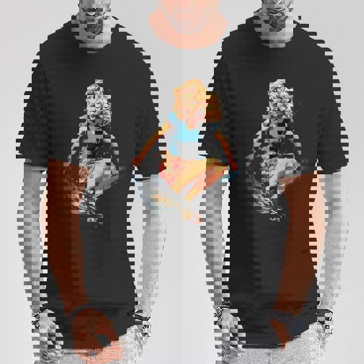 Pinup Girl スケートボード Tシャツ 面白い贈り物