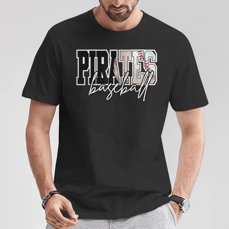Pirates Baseball Mom Game Day School Spirit Pirate Pride T-Shirt Unique Gifts