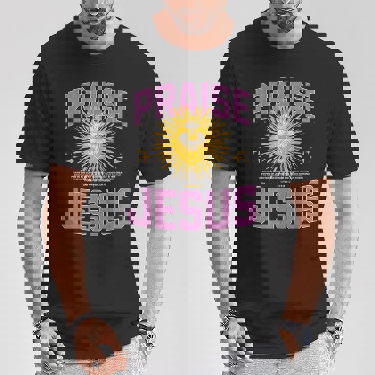 Praise Jesus Our Lord &Aviour For An Abundant New Life Tシャツ 面白い贈り物