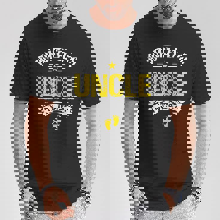 メンズ Promoted To Uncle Est 2027Oon To Be Dad Tシャツ 面白い贈り物