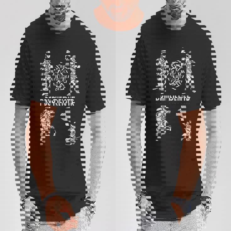 Proud 消防士 消防用品 グラフィック シンボル 消防士 長袖tシャツ Tシャツ 面白い贈り物