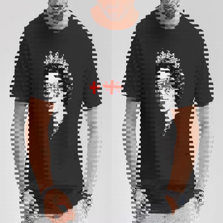 Queen Elizabeth Iiunglasses British Crown エリザベス女王 Meme Tシャツ 面白い贈り物