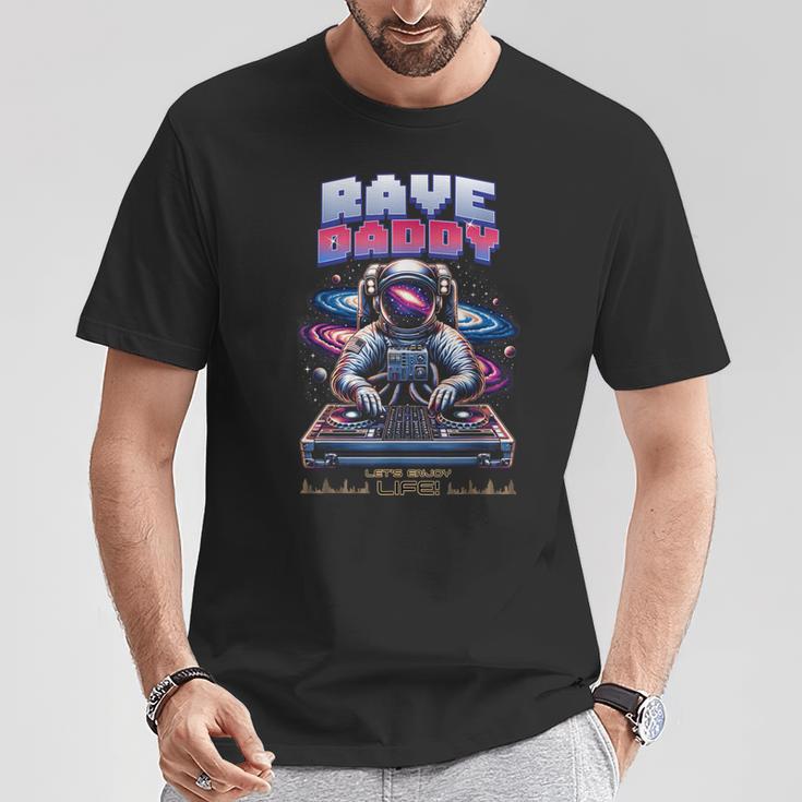 Rave Daddy DJ Ravers And Astronaut Raving T-Shirt | Mazezy