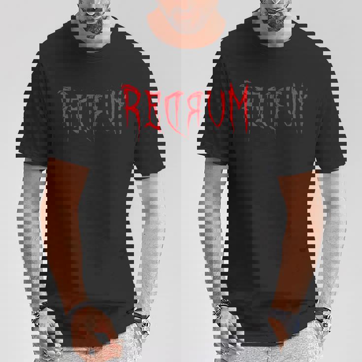 Redrum 怖い不気味な血まみれのハロウィンtシャツ2 Tシャツ 面白い贈り物