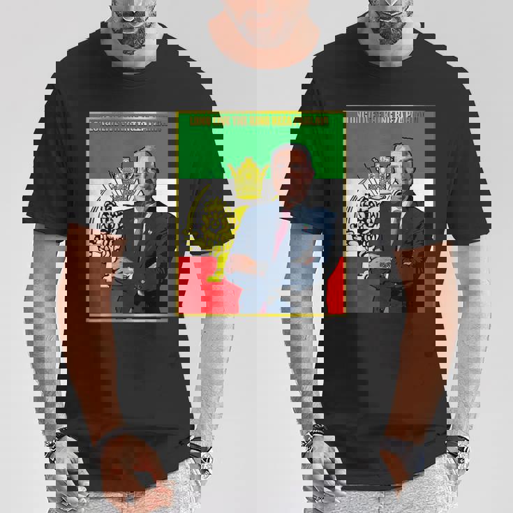 Rey Reza Pahlavi Con Bandera Camiseta unisex Regalos divertidos