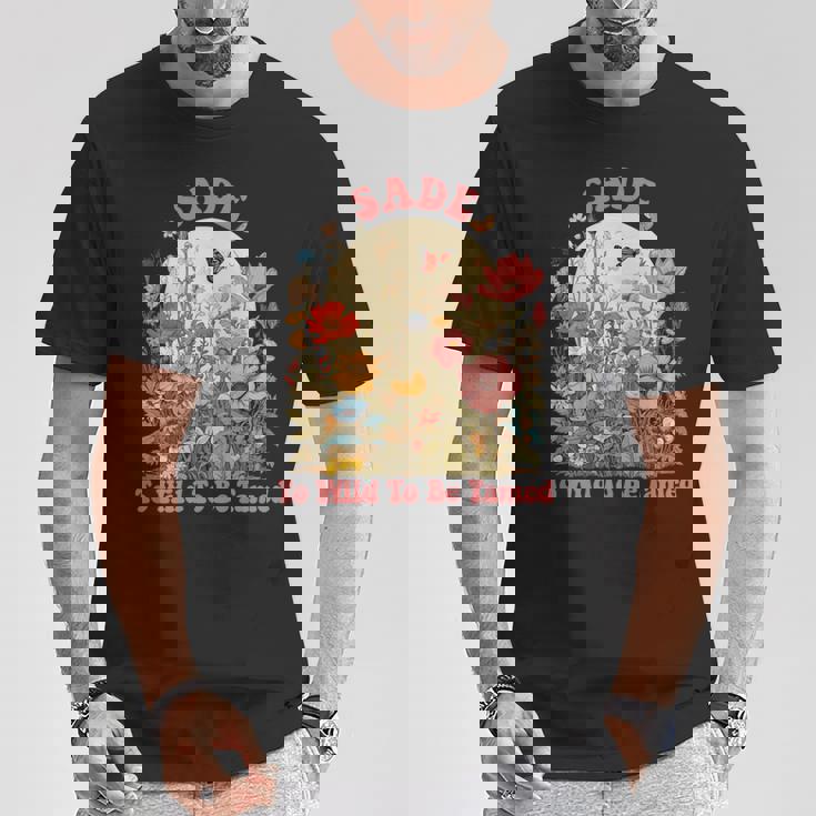 Sade 名前 かわいい レトロ 女の子 ワイルドフラワーade 名前 長袖tシャツ Tシャツ 面白い贈り物