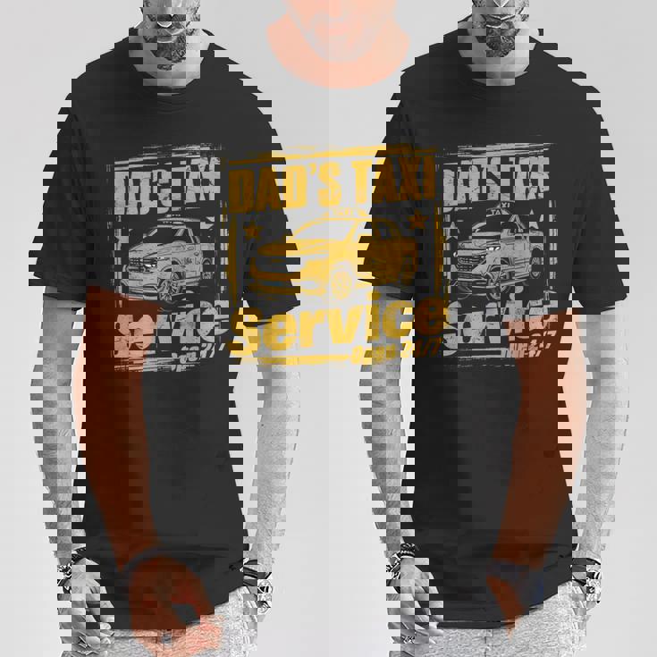 Servizio Taxi 247 Di Papà Dad Driving Maglietta Regalos divertidos