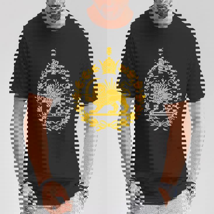 Shir O Khorshid イラン ライオン&サンエンブレム ペルシャ遺産 Tシャツ 面白い贈り物