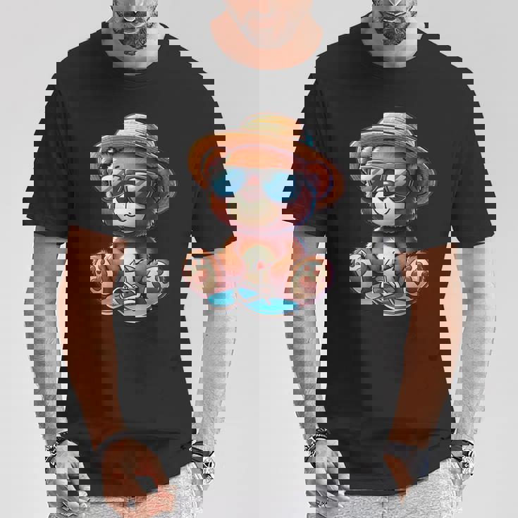 Summeribes テディベア 完璧な夏プリント Tシャツ 面白い贈り物