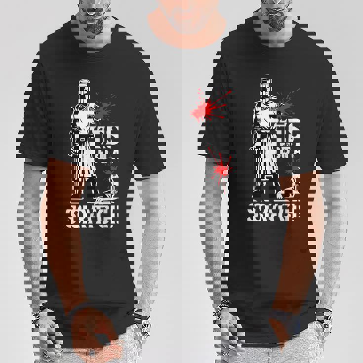 Tis But Acratch 面白い 中世の戦士 ユーモア 騎士 Tシャツ 面白い贈り物