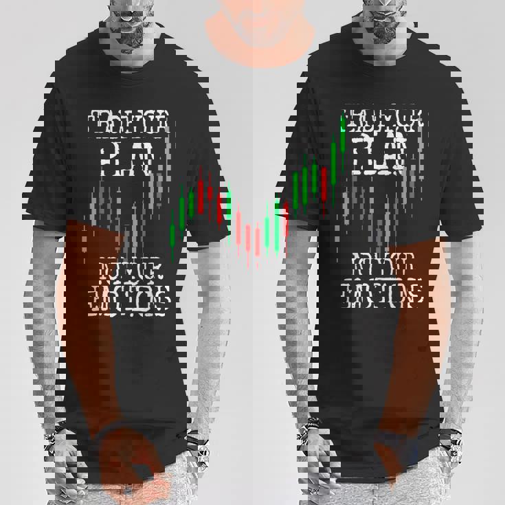 Trade Your Plan Not Your Emotions トレーディング投資家トレーダー株式証券取引所 Tシャツ 面白い贈り物