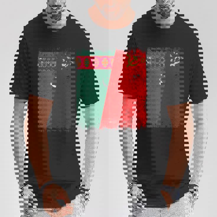 Turkmenistan Soviet Union Flag Turk CCCP Heritage T-Shirt Unique Gifts