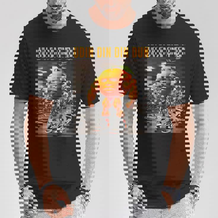 Udin Din Din Dun マッスルオレンジ イタリアンブレイン ロート キッズ ミーム Tシャツ 面白い贈り物