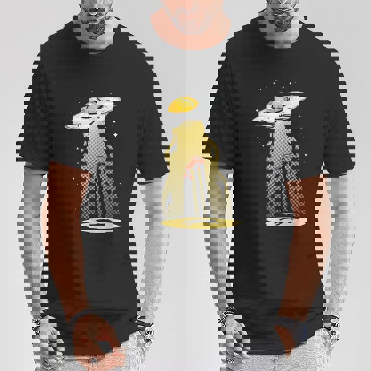 Ufo 卵 ベーコン アブダクション 面白い 宇宙人 朝ごはん 銀河系 食品 Tシャツ 面白い贈り物