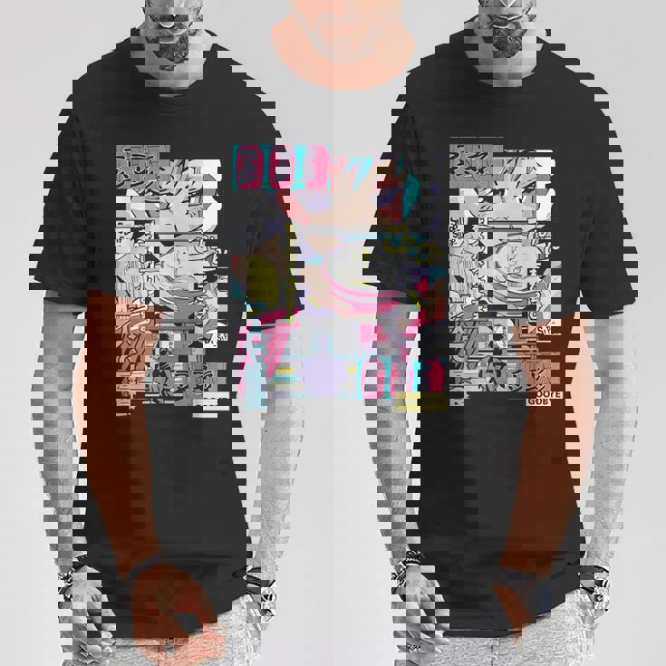 Vaporwave レトロ 90年代 日本アニメ 女の子とラーメン 美学 Tシャツ 面白い贈り物