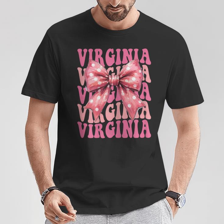 Virginia Arco De Coqueta Con Nombre Estético Para Es Y Niñas Camiseta unisex Regalos divertidos