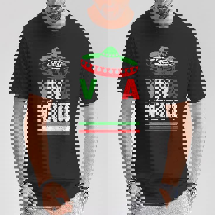 Viva Mexico 帽子デザイン メキシコ国旗カラー メキシコ人向け Tシャツ 面白い贈り物