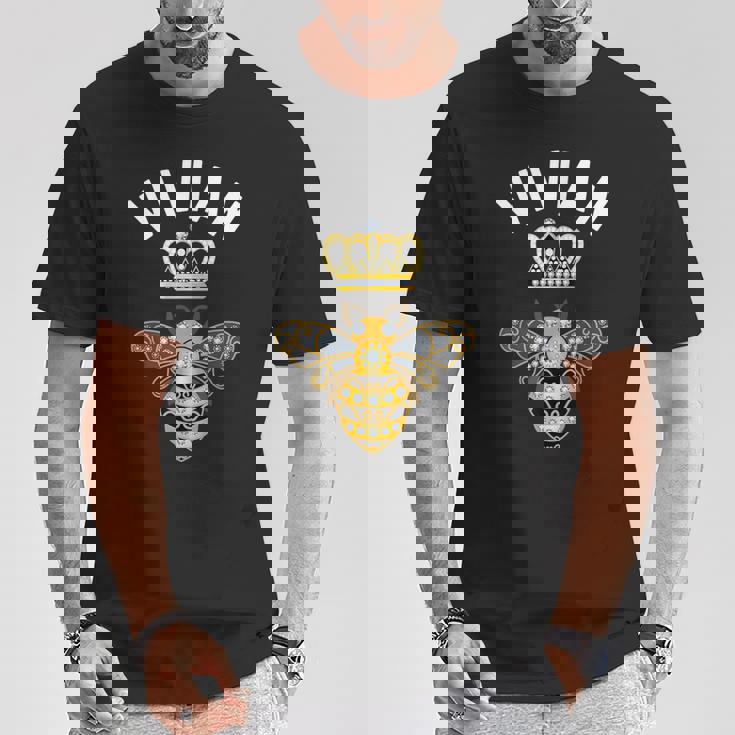 Vivian 名前ivian 誕生日 ギフト 女王 王冠 蜂 ヴィヴィアン Tシャツ 面白い贈り物