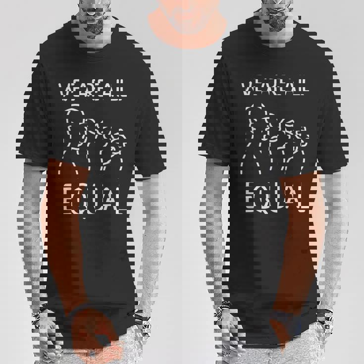 We Are All Equal Anti-Speciesism Animal Equalityegan Activ Tシャツ 面白い贈り物