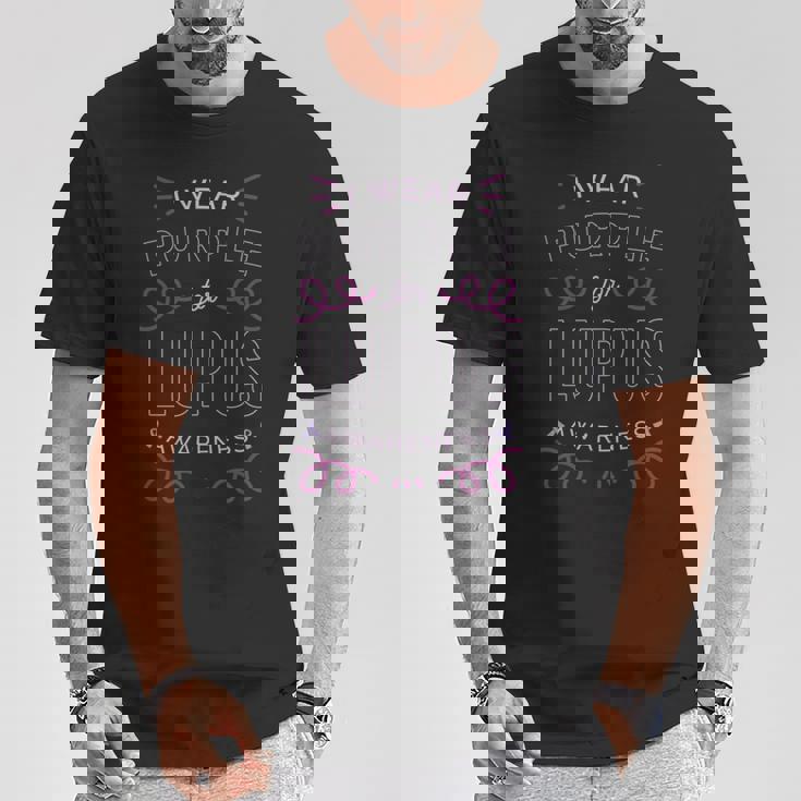 I Wear Purple For Lupus Awarenessleミーム 長袖tシャツ Tシャツ 面白い贈り物