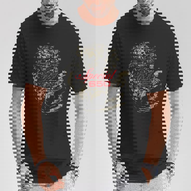 Xs650 スペシャルモーター アンティーク調 レトロデザイン Tシャツ 面白い贈り物