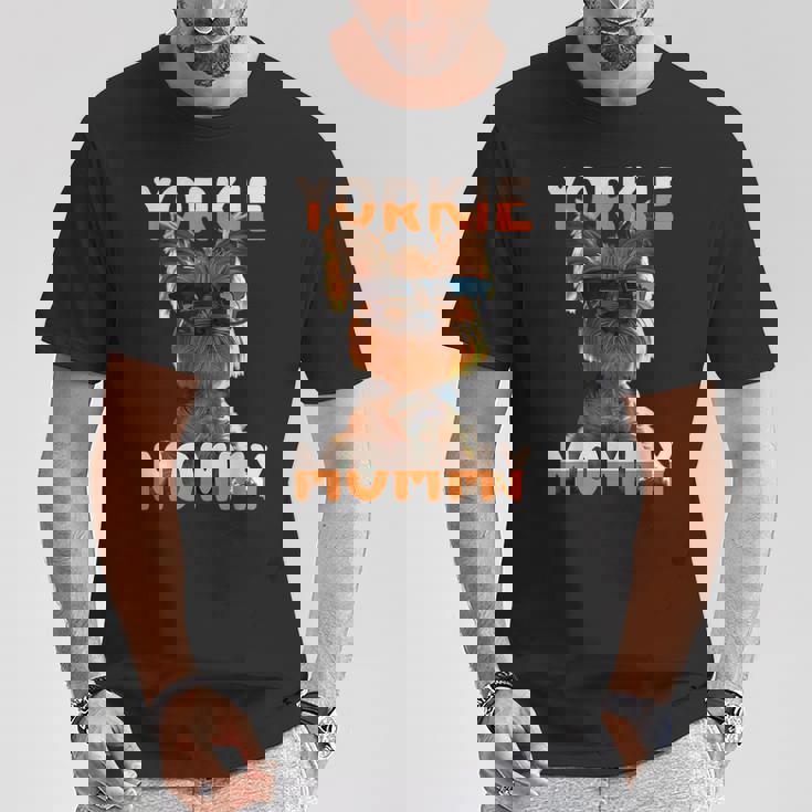 Yorkie Mommyヨーキー ママ 母親 母の日 ママ かわいい ヨークシャー・テリア Tシャツ 面白い贈り物