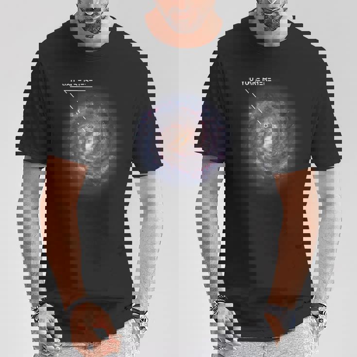 You Are Here 銀河 天文学 天の川 宇宙 サイファイ Tシャツ 面白い贈り物