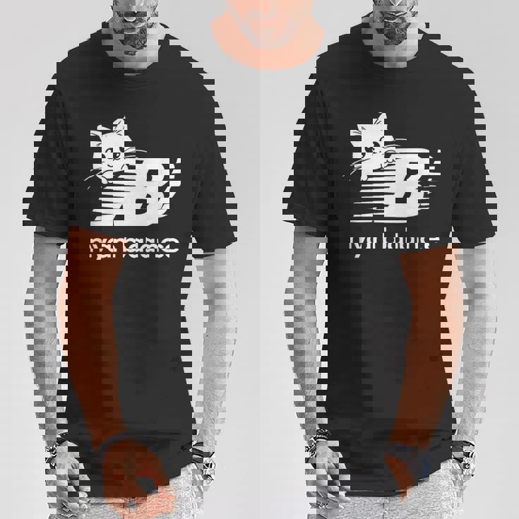 「Nyan Balance」ニャンバランス グラフィック かわいい ねこ Tシャツ 面白い贈り物