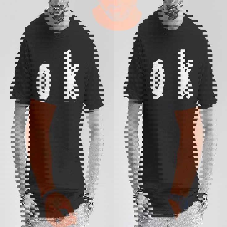 「Ok」面白い デザイン 語録 ネタ おもしろ 漢字 Ok Tシャツ 面白い贈り物