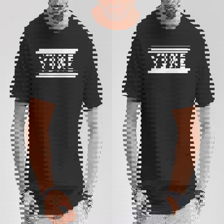 「Yume」ヘボン式「ゆめ」「ユメ」下の名前 ローマ字 名入れ 名乗り ラテン文字 綴り Tシャツ 面白い贈り物