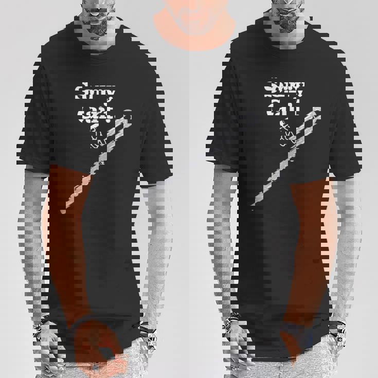 「ごめんなさい。できません。バスフルート」フルート奏者のための面白いバスフルート Tシャツ 面白い贈り物