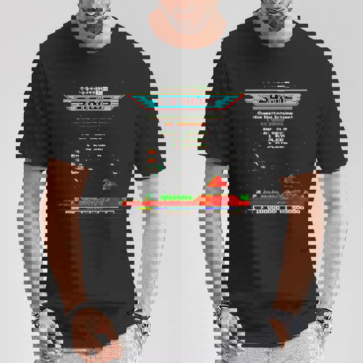 「グラディウス」上上下下左右左右ba スタート 長袖tシャツ Tシャツ 面白い贈り物