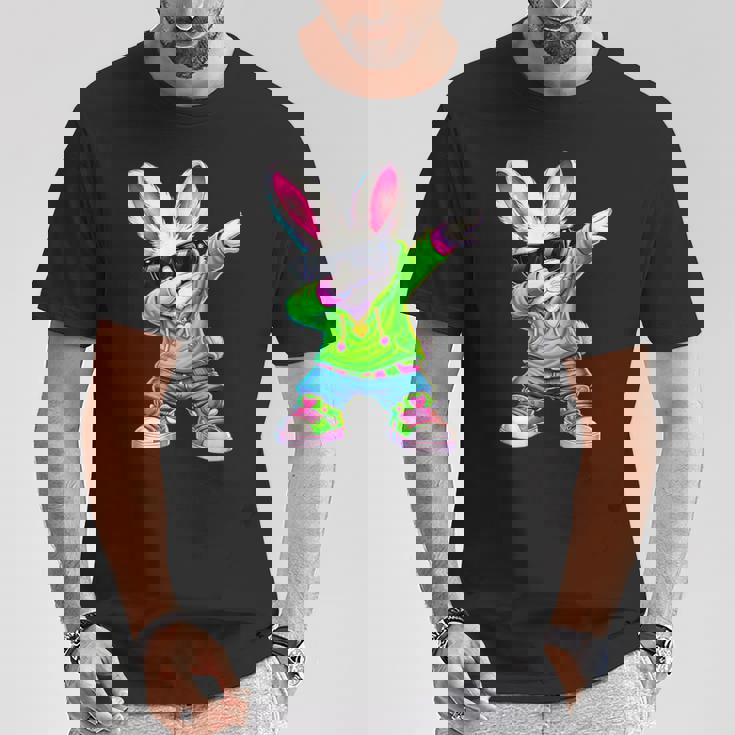 かわいい アニメ ダビングバニー ウサギ ハッピー イースター 男の子 女の子 キッズ Tシャツ 面白い贈り物