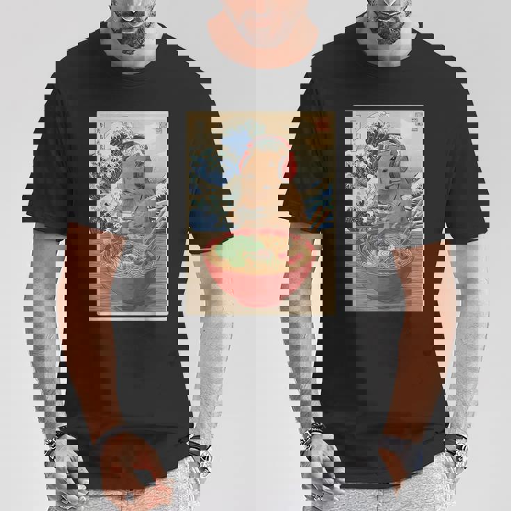 かわいい かわいい 日本人 ゲーマー 面白い ラーメン レトロ カピバラ Tシャツ 面白い贈り物