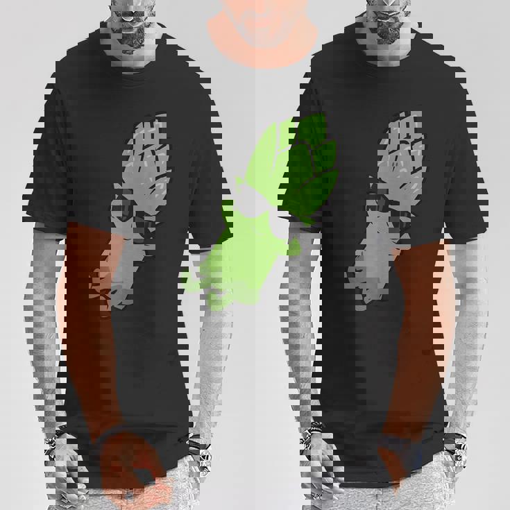 かわいいアスパラガス フルーツリラクシング レイジーアスパラガス Tシャツ 面白い贈り物