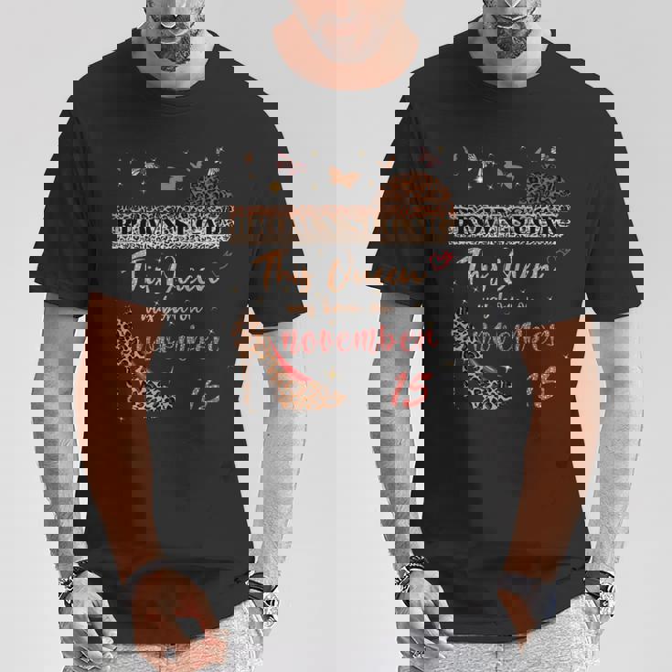 この女王は11月15日の誕生日ブラウンシュガーで生まれました。 長袖tシャツ Tシャツ 面白い贈り物