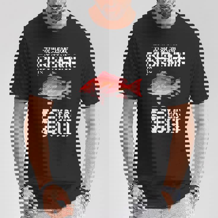 メンズ この金目鯛漁師は50歳50歳の誕生日です Tシャツ 面白い贈り物