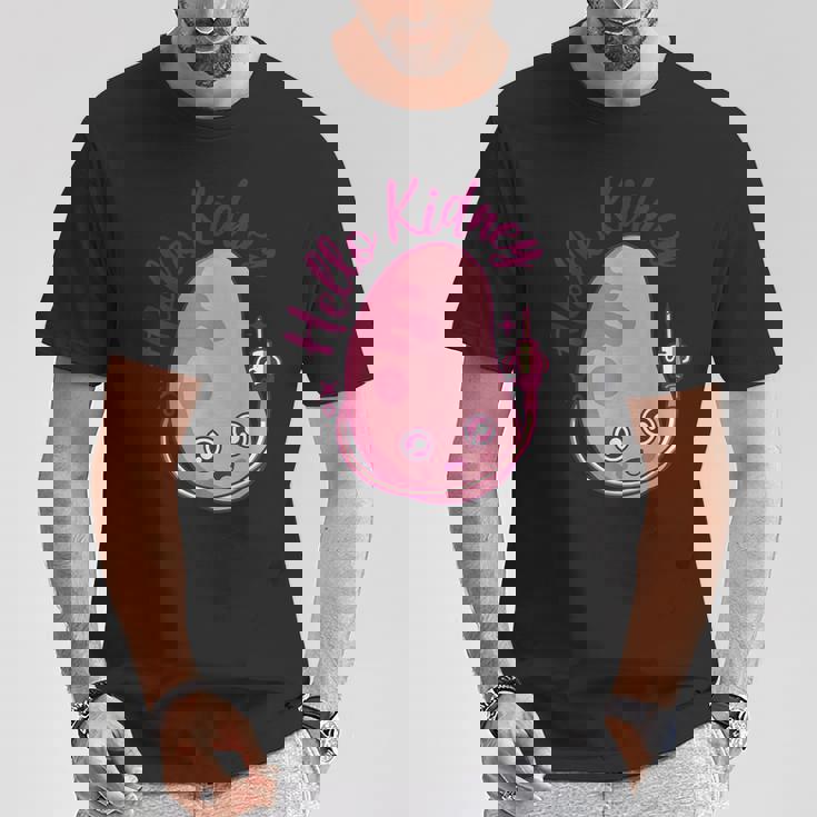 こんにちは腎臓移植ドナー透析腎臓 Tシャツ 面白い贈り物