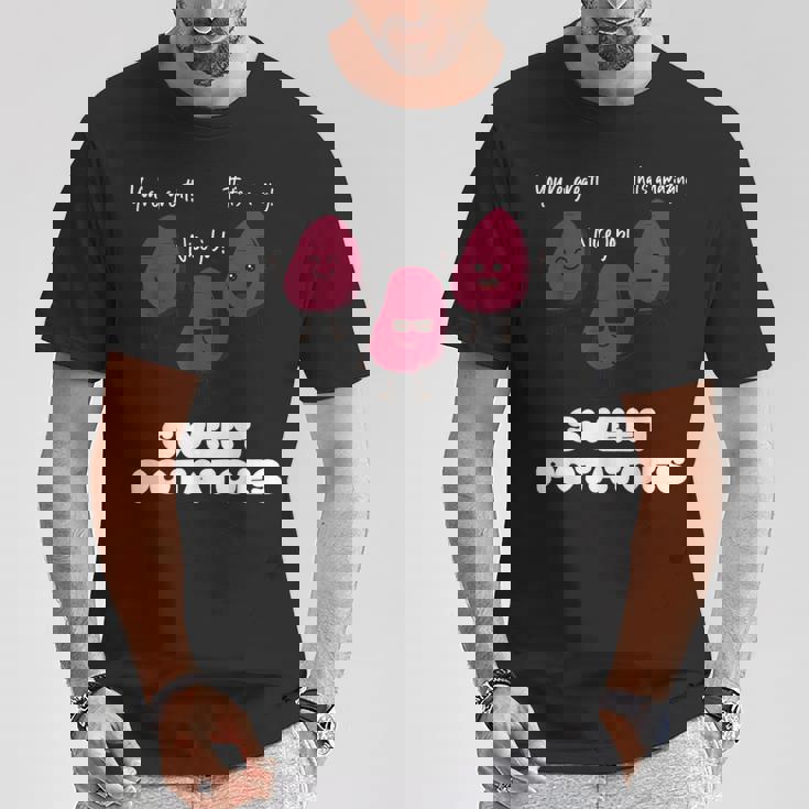 さつまいもを称賛する面白いさつまいもギャング Tシャツ 面白い贈り物