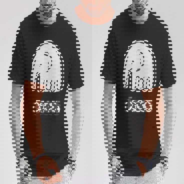 ぞうさん【Paoon パオーン】象（丸耳）シンプル【どうぶつフレンズ】ゆる かわいい 動物 キャラクター Tシャツ 面白い贈り物