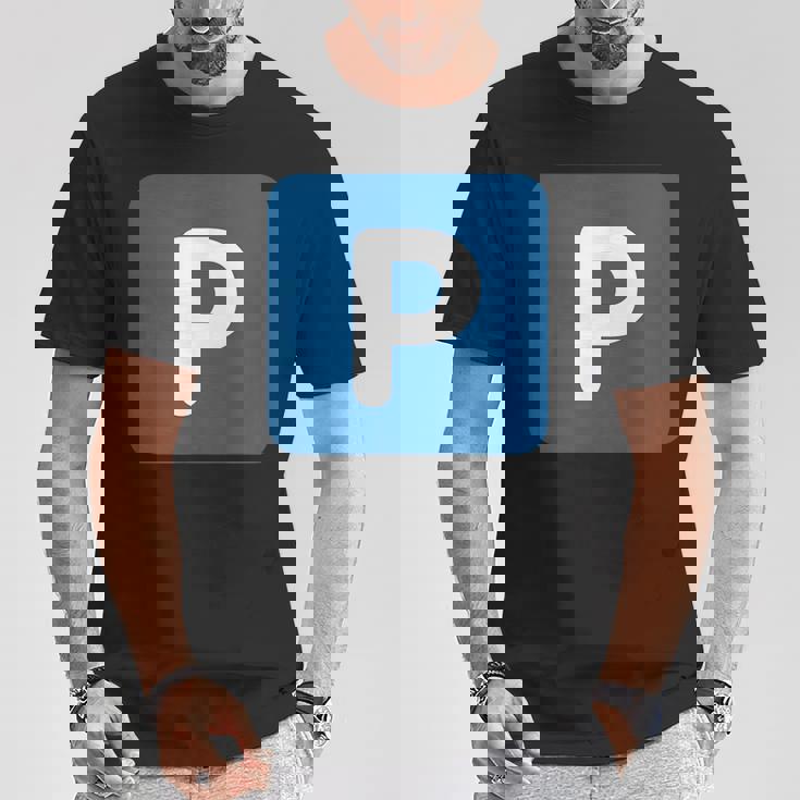 ぷしん P Tシャツ 面白い贈り物