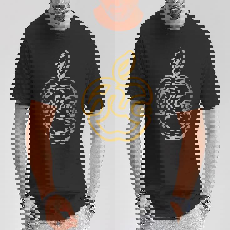 りんご フルーツ ひらがな 隠し文字 タイポグラフィ ユニーク おもしろみ デザイン Tシャツ 面白い贈り物