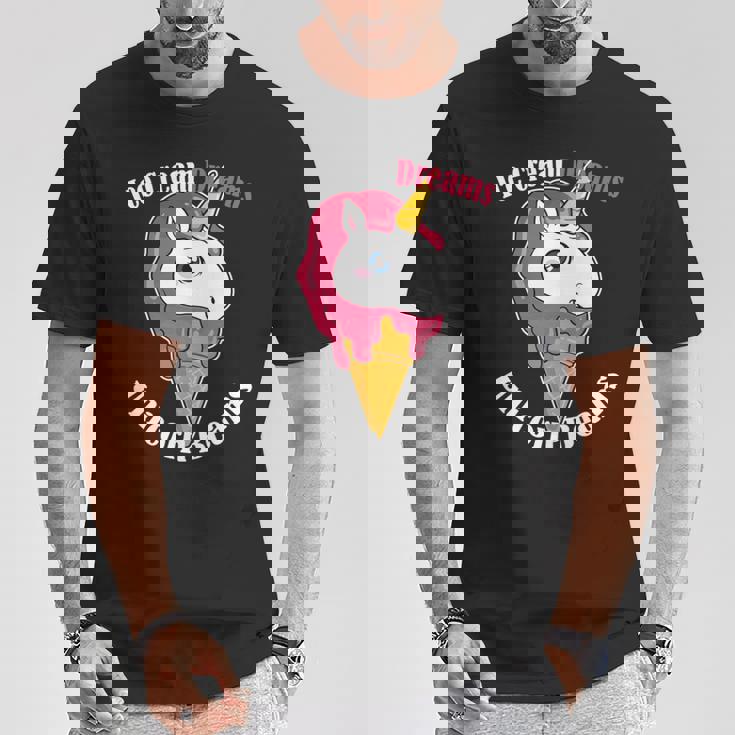 アイスクリーム 夢 ユニコーン ビームス スイーツ マジカル トリート 長袖tシャツ Tシャツ 面白い贈り物