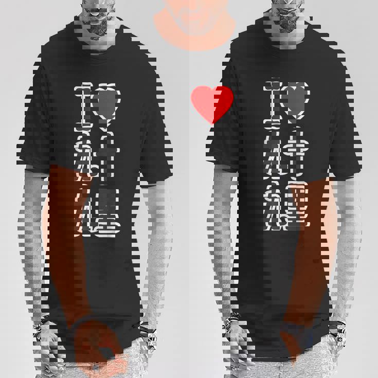 アイラブ・九十九里（千葉県）（I Love ハート）Big 大きな文字【都道府県】ジモtティ お土産 面白い Tシャツ 面白い贈り物