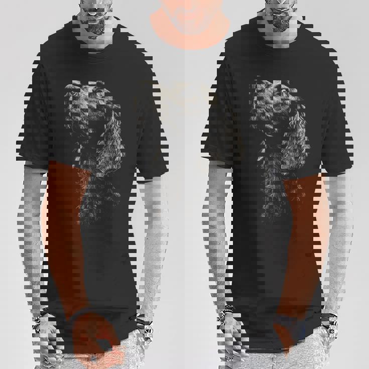 アイリッシュセッター犬モチーフペットアートワーク アイリッシュセッター Tシャツ 面白い贈り物