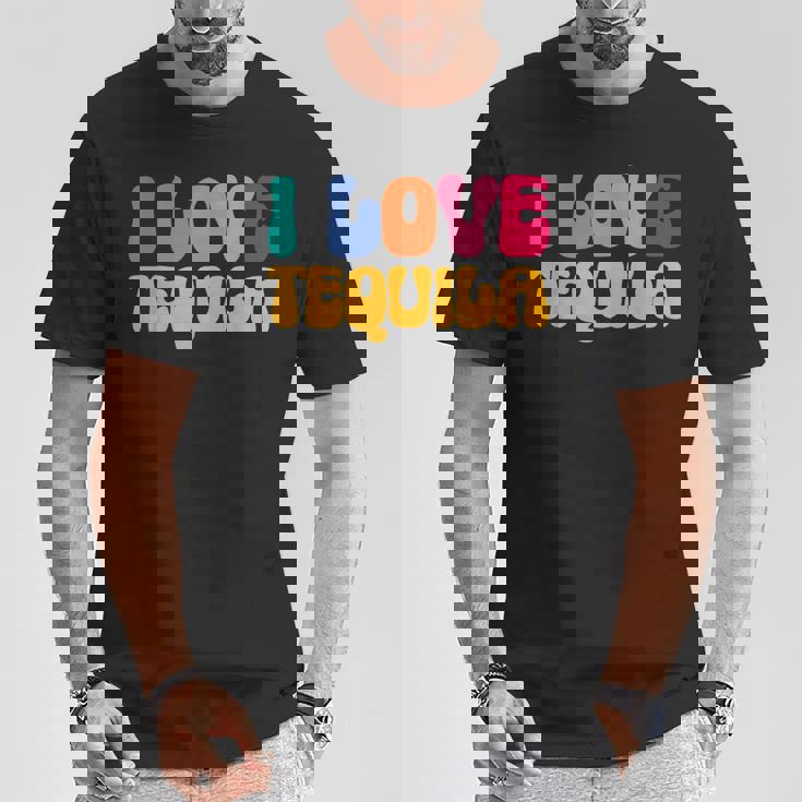 アイ・ラブ・テキーラ、グルーヴィー・テキーラ・ドリンカー・ラバーズ Tシャツ 面白い贈り物