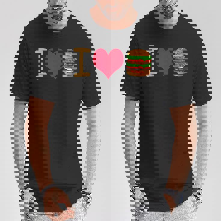 アイ・ラブ・デラックス・ハンバーガー Tシャツ 面白い贈り物