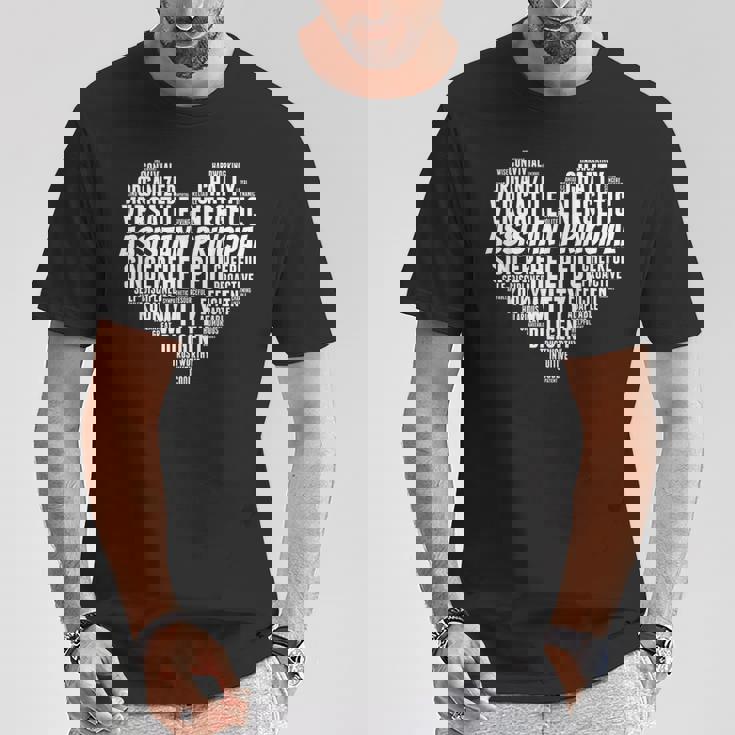 アシスタントプリンシパル ワードクラウド ハート アシスタントプリンシパル Tシャツ 面白い贈り物