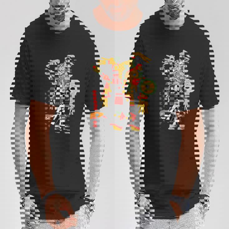 アステカ人、インカ人、メキシコの芸術彫刻マヤマヤン Tシャツ 面白い贈り物